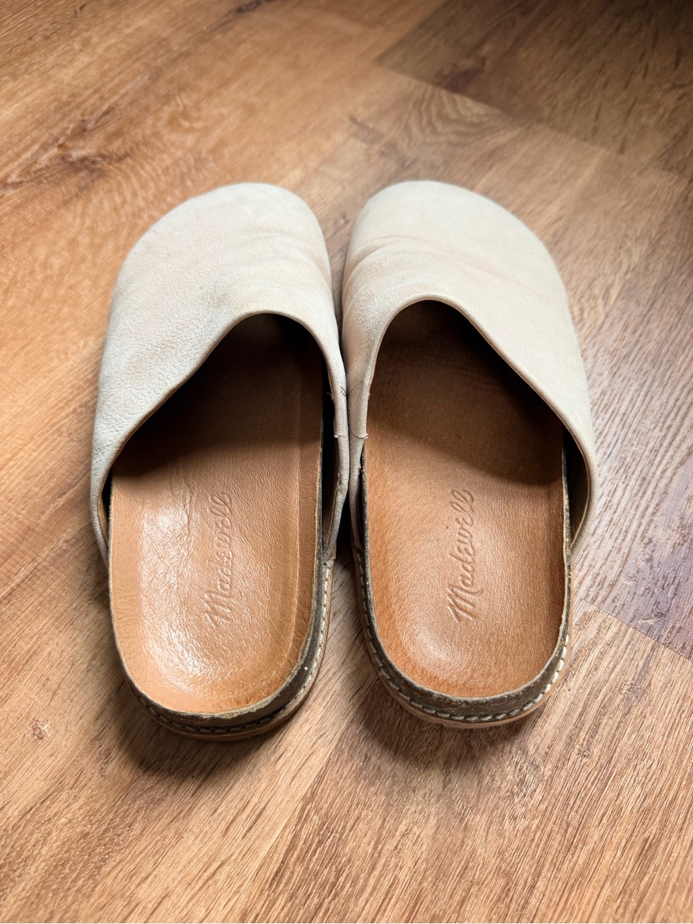 Madewell The Layne Clog Mule in Nubuck Leather Slip-On Clogs with Cork Footbed - Picture 5 of 6